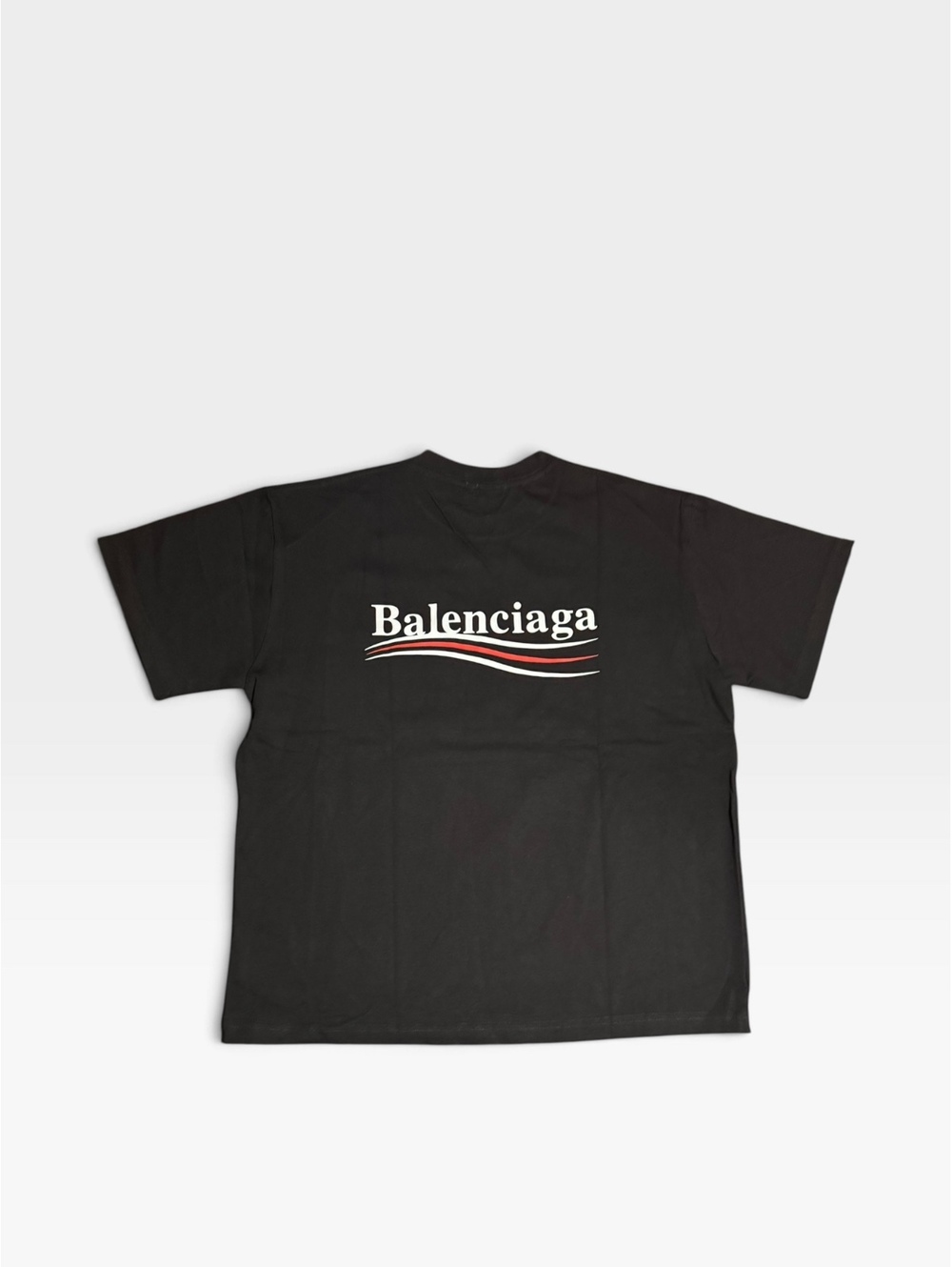 Balenciaga wave logo black T-shirt